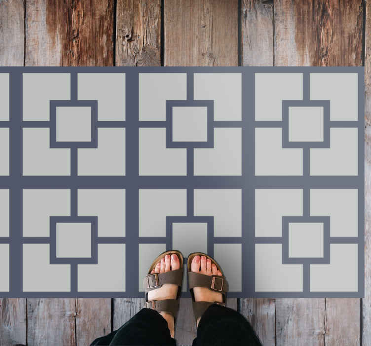 Vinylový koberec s geometrickými tvarmi štvorcového vzoru - Tenstickers