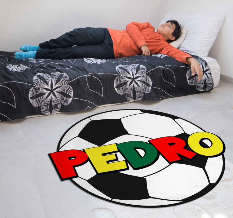 Futebol com tapete com nome personalizado - TenStickers
