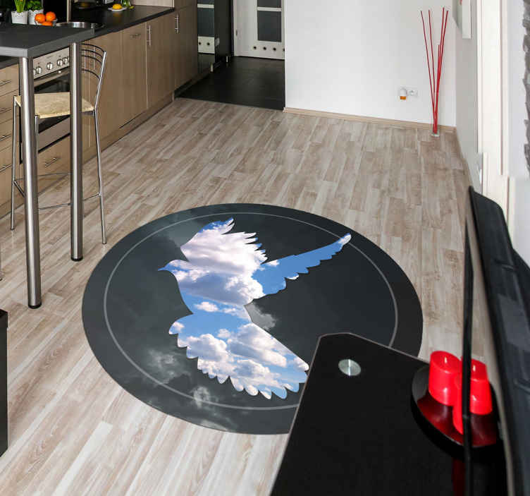 Tapis vinyle animal colombe - TenStickers