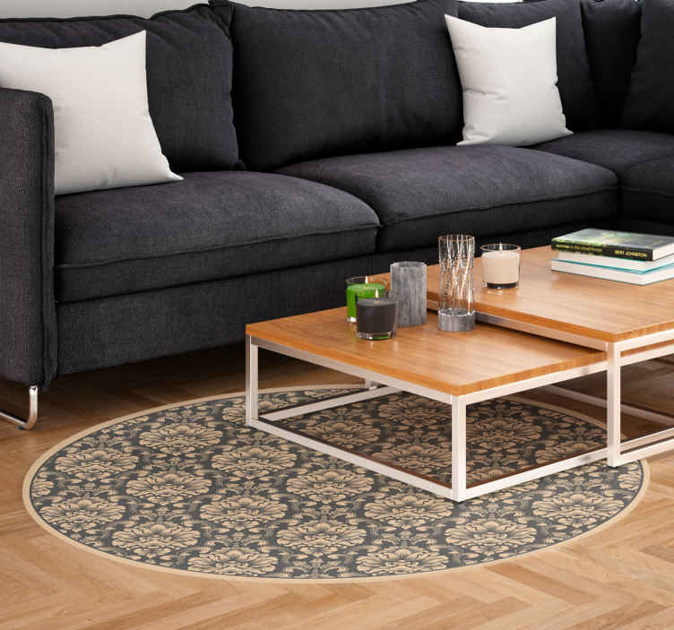 Tapis vinyle rétro Design golden baroque - TenStickers