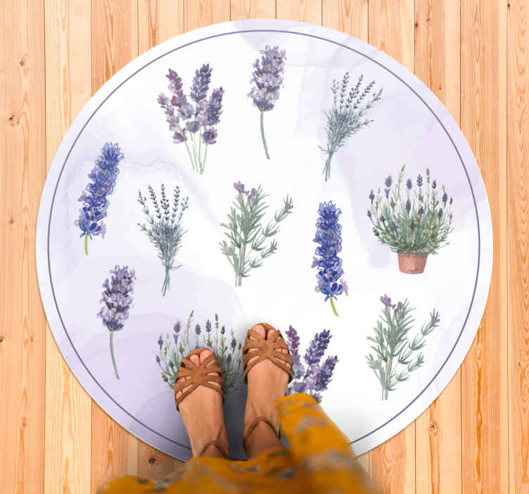 Tapis vinyle chambre motifs provençaux - TenStickers