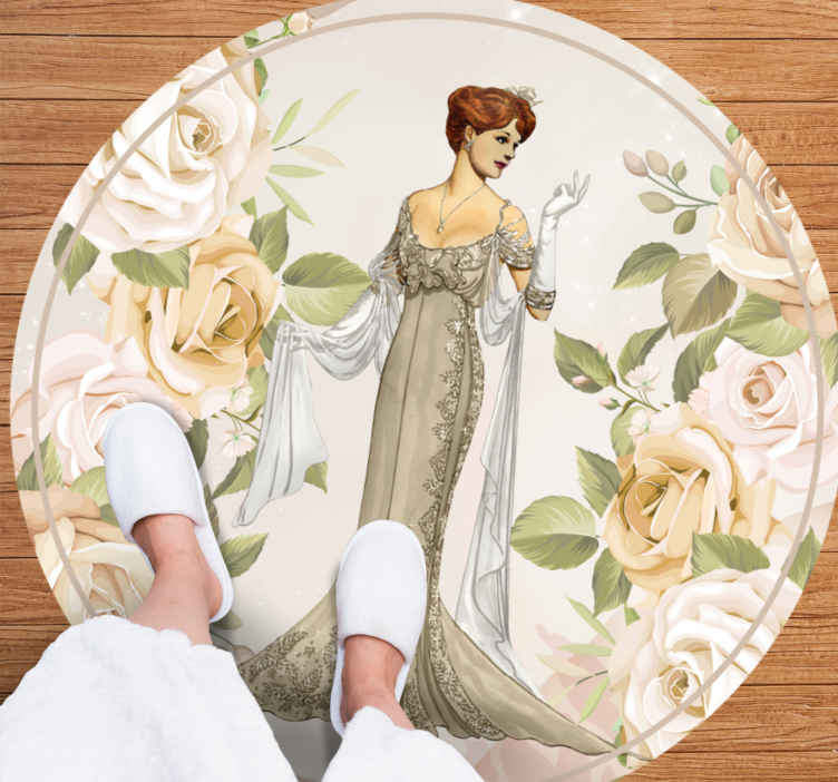 Tapis vinyle classique motif belle époque - TenStickers