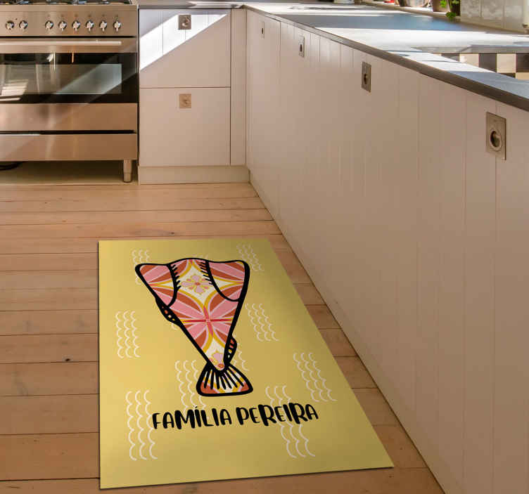 Bacalhau com nome personalizado tapete personalizado - TenStickers