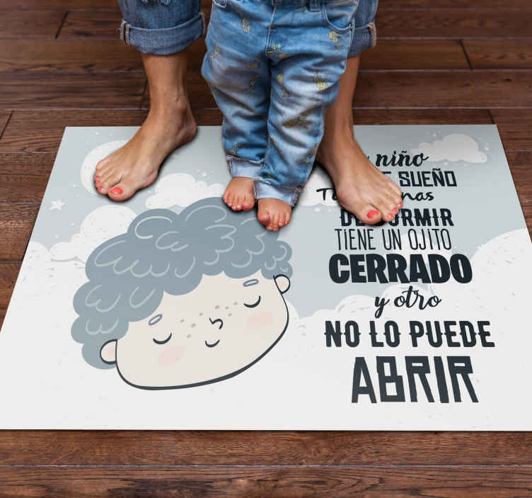 Alfombra de vinilo bebé Nana Este niño tiene sueño - casa