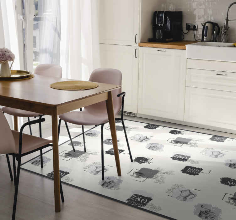 Küchenläufer Küchen Vinyl Teppich Vinyl Bodenmatte geometrische Muster 100x150