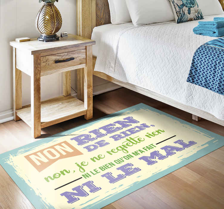 Tapis vinyle paroles Non, je ne regrette rien - TenStickers