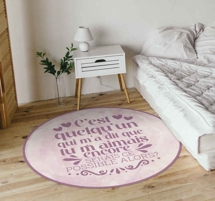 Tapis vinyle Texte c'est quelqu'un qui m'a dit - TenStickers