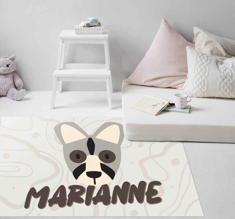 Tapis vinyle dessin Genette personnalisable - TenStickers