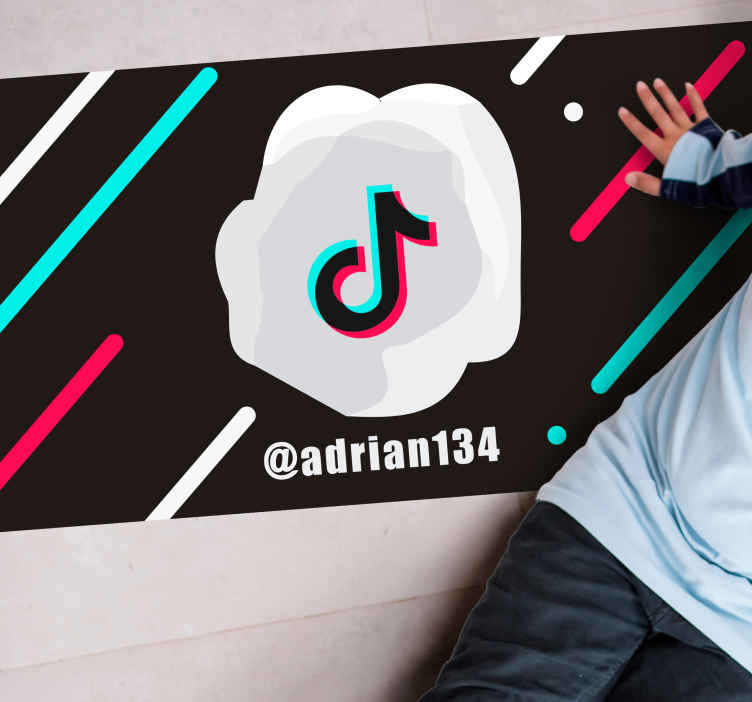 Alfombra vinilo personalizable Tik Tok - suelo de