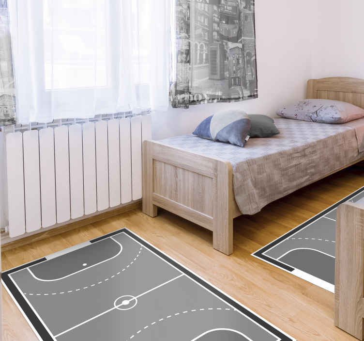 Ontwerp van handbalvelden vinyl tapijt spel - TenStickers