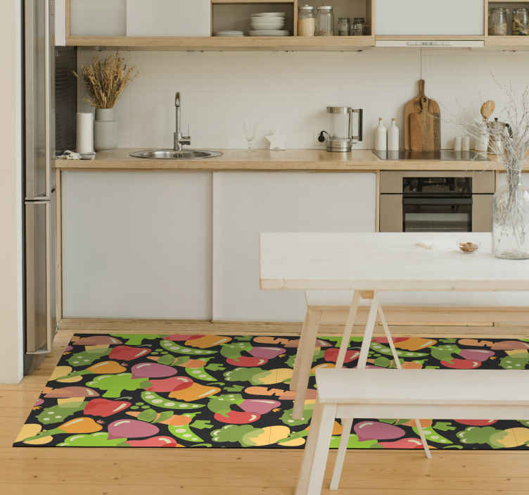 Alfombra vinílica para cocina verduras - TenVinilo