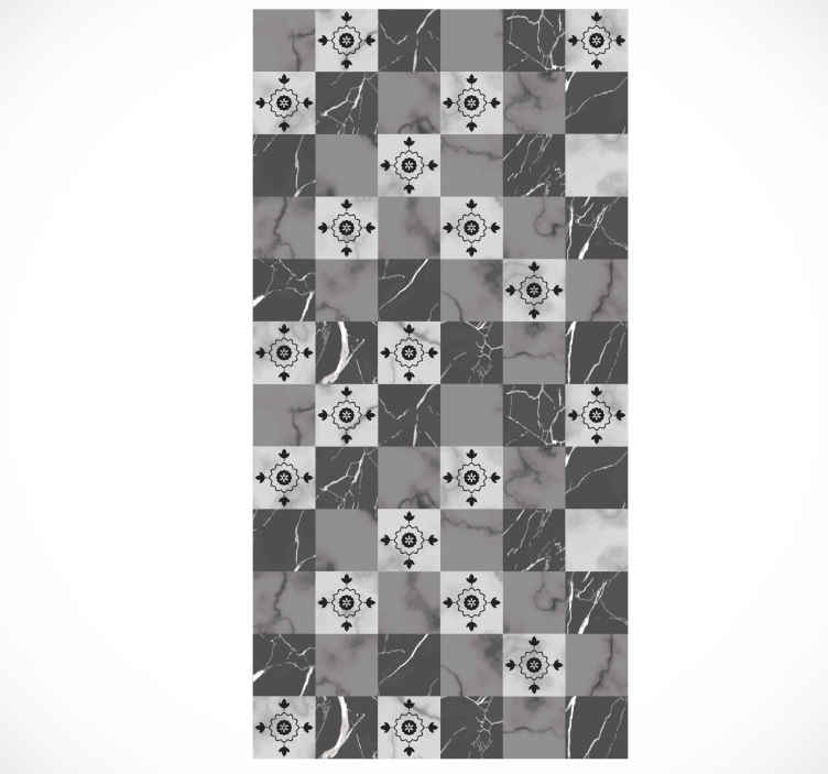 Marble kitchen vinyl floor mat - TenStickers