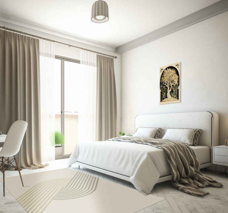 Tappeto in vinile con linee stile minimal - TenStickers