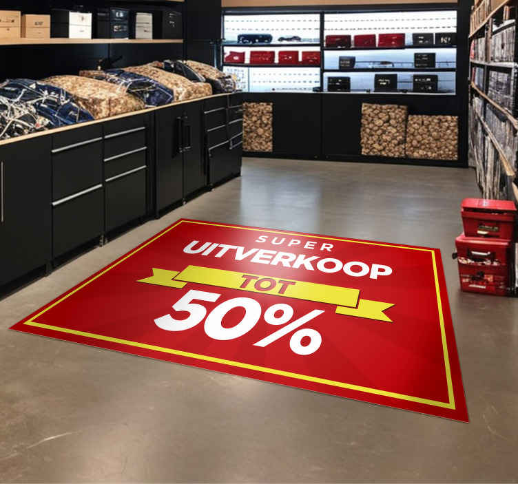 Gepersonaliseerde Verkoop Vinyl tapijt rood - TenStickers