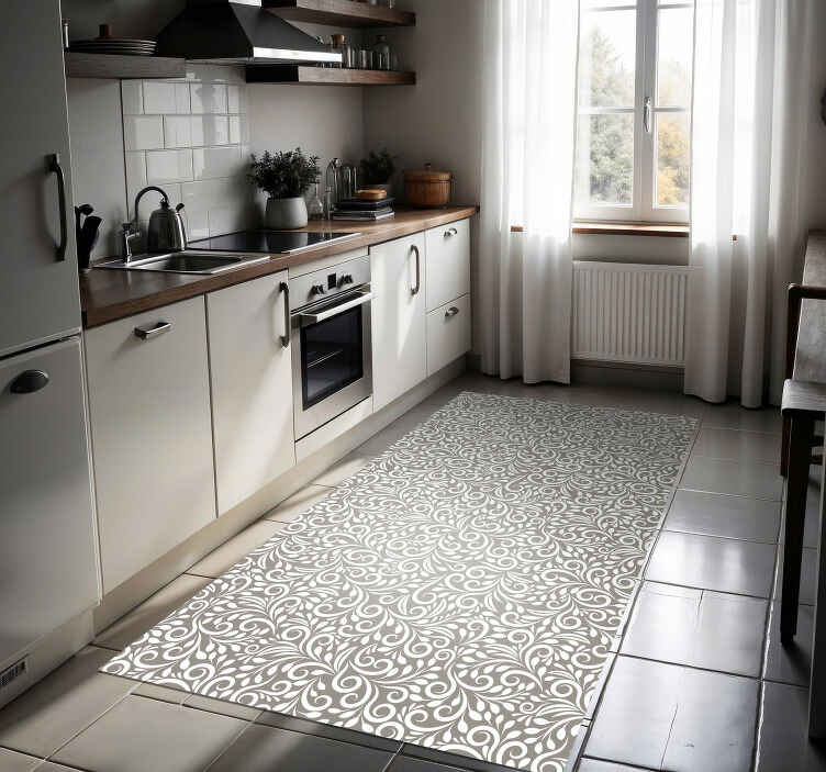 Passatoia in vinile cucina motivo grigio ruskin - TenStickers
