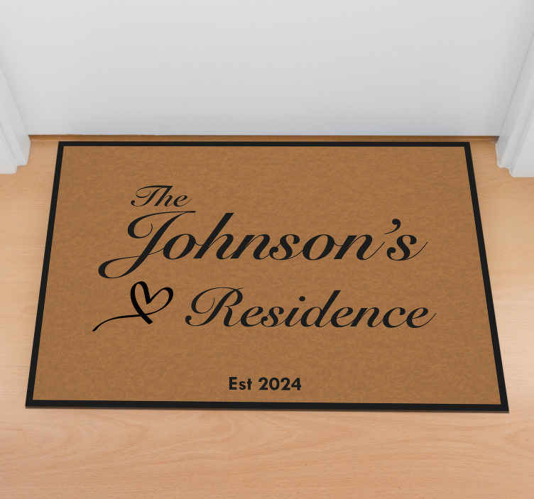 Family Carpet With Name Entrance Hall Floor Mat - TenStickers
