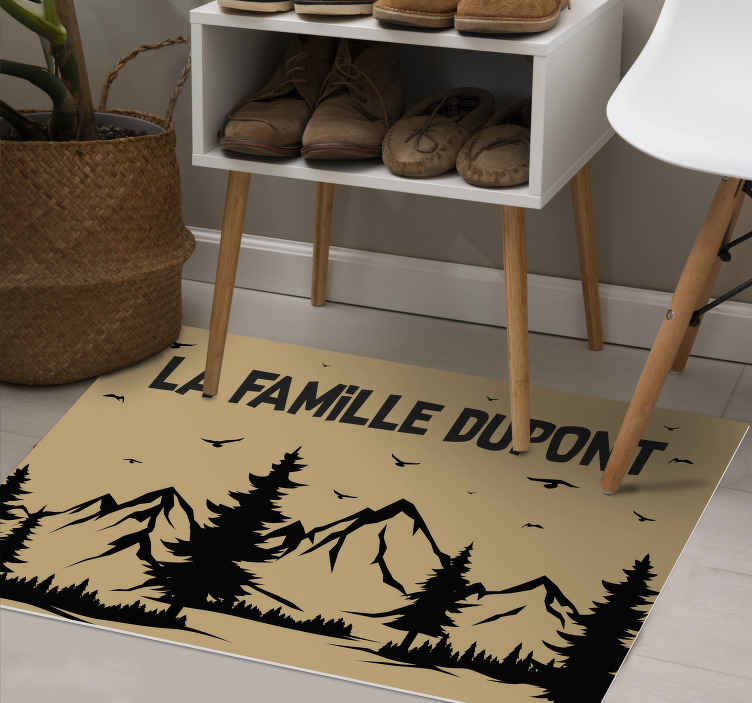 Tapis vinyle entrée paysage de montagnes - TenStickers