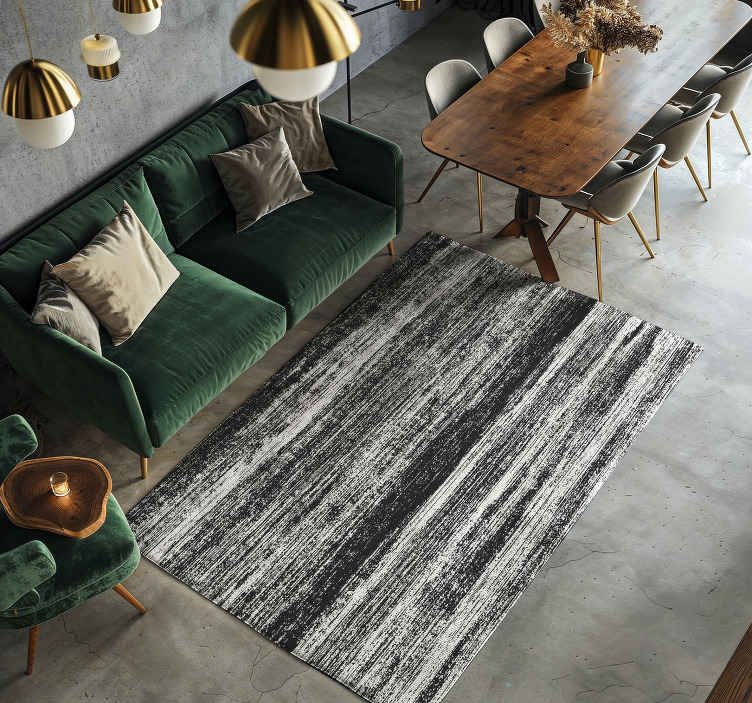 Vinyl Teppich Esszimmer grau abstrakt - TenStickers
