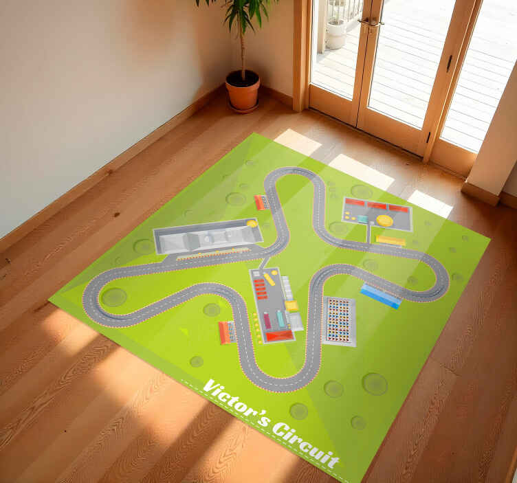 Aanpasbare speelweg vinyl tapijt snelweg - TenStickers