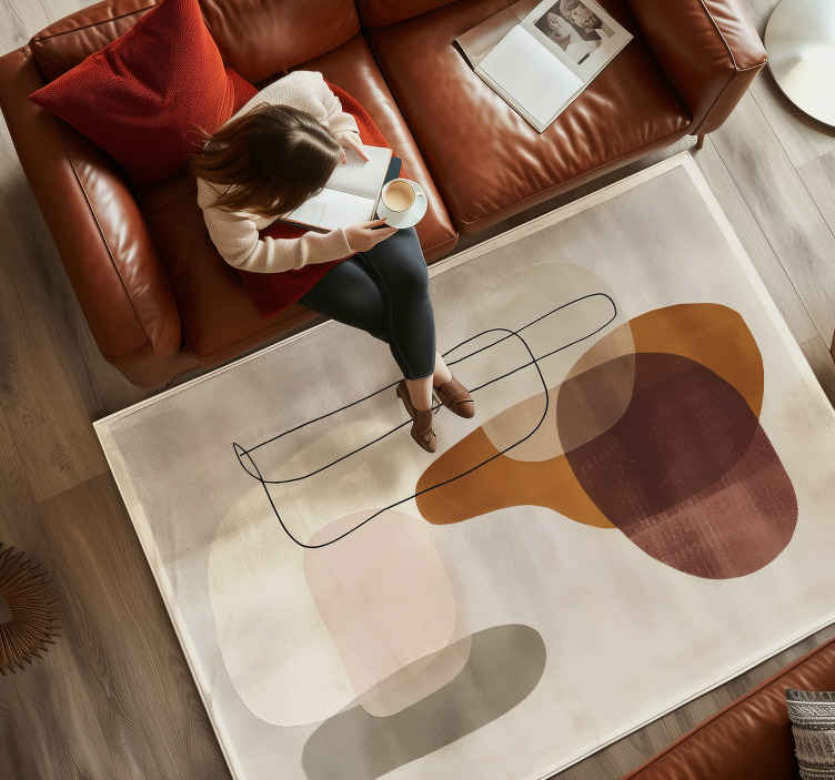 Vinil podovi bež apstraktne forme - TenStickers