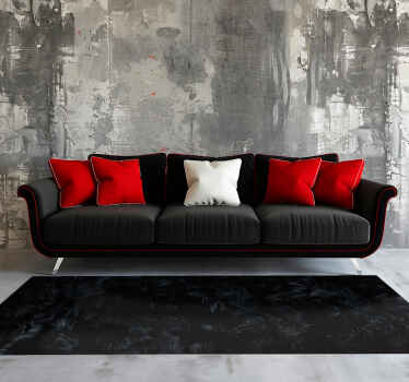 Meer effect vinyl tapijt zwart - TenStickers