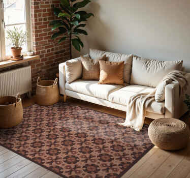 Vinyl Teppich Fliesenoptik mocha mousse - TenStickers