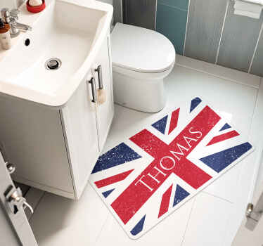 Union Jack design custom vinyl rug - TenStickers