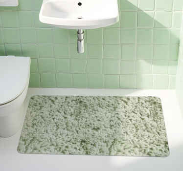 Tapis vinyle salle de bain imitation tissu vert - TenStickers