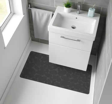Tapis vinyle salle de bain effet roche grise - TenStickers