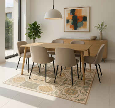 Cementne ploščice različnih velikosti Vinilna preproga za dnevno  - TenStickers