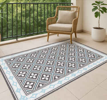 Tapis vinyle extérieur conception de carreaux géométriques - TenStickers