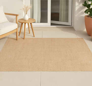 Tapis vinyle extérieur texture de toile de jute naturelle - TenStickers