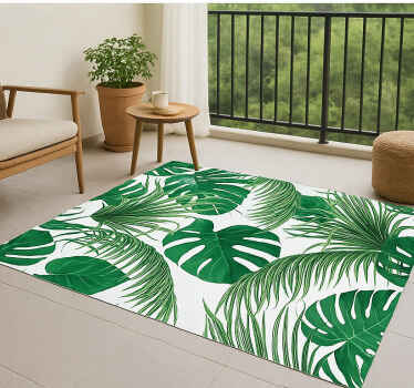 Tapis vinyle extérieur conception de feuilles tropicales - TenStickers