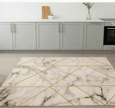 Tapis vinyle marbre conception élégante de la grille - TenStickers