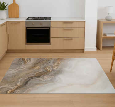 Tapis vinyle marbre effet onyx taupe - TenStickers