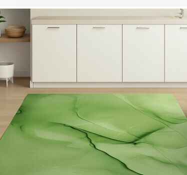 Tapis vinyle marbre motif effet émeraude - TenStickers