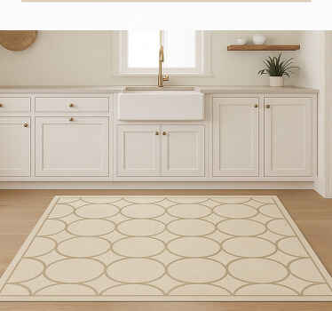 Sandy beige pattern kitchen vinyl carpet - TenStickers