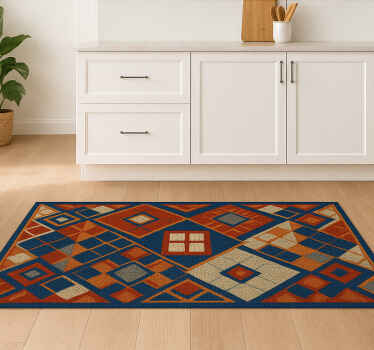 Alfombra de vinilo para cocina motivo geométrico diamante - TenVinilo