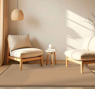 Plain Jute Look dining room vinyl rug - TenStickers