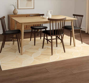 Geometric Overlapping Circles dining room vinyl rug - TenStickers