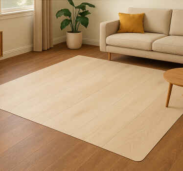 Licht hout vinyl tapijt woonkamer - TenStickers