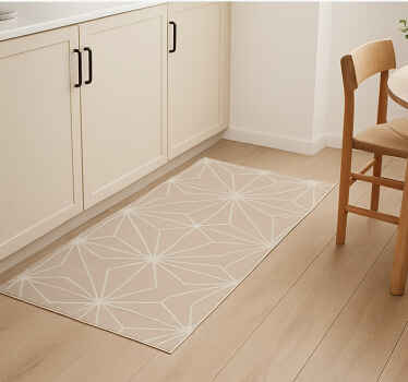 Beige csillagmintás vinil szőnyeg konyha - TenStickers