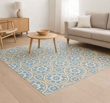 Tapis vinyle salon style azulejo - TenStickers