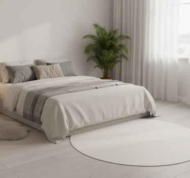 Vinyl tapijt minimalistisch cirkel "cloud dancer" - TenStickers