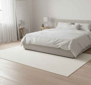 Vinyl tapijt minimalistisch rechthoekig "cloud dancer" - TenStickers