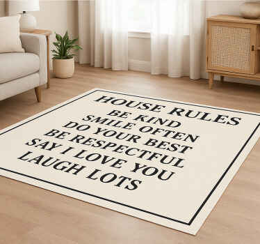 Custom vinyl rug house guidelines - TenStickers