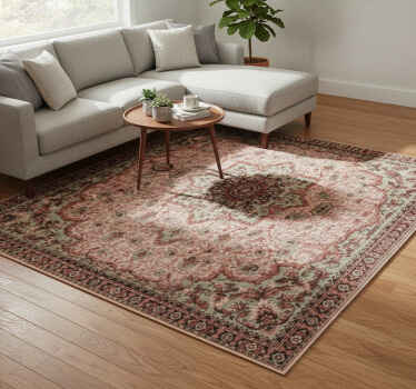 Living room vinyl carpet vintage rose design - TenStickers