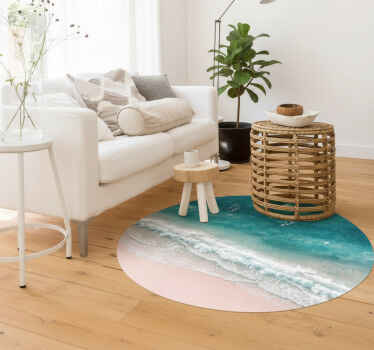 Living room vinyl carpet the beach circle - TenStickers