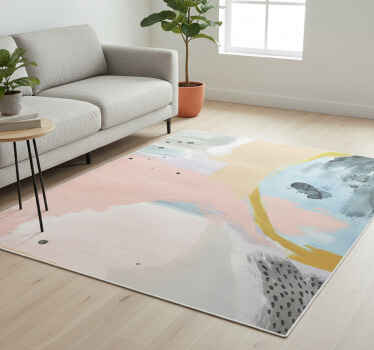 Living room vinyl carpet colorful art - TenStickers