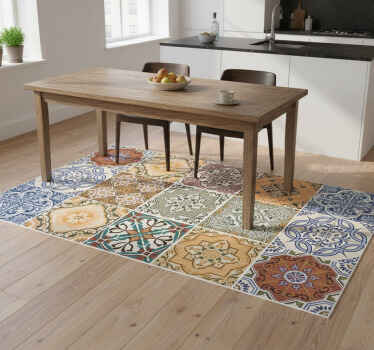 乙烯基厨房地毯独特地中海马赛克 - TenStickers